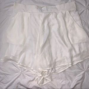 White Flowy Shorts
